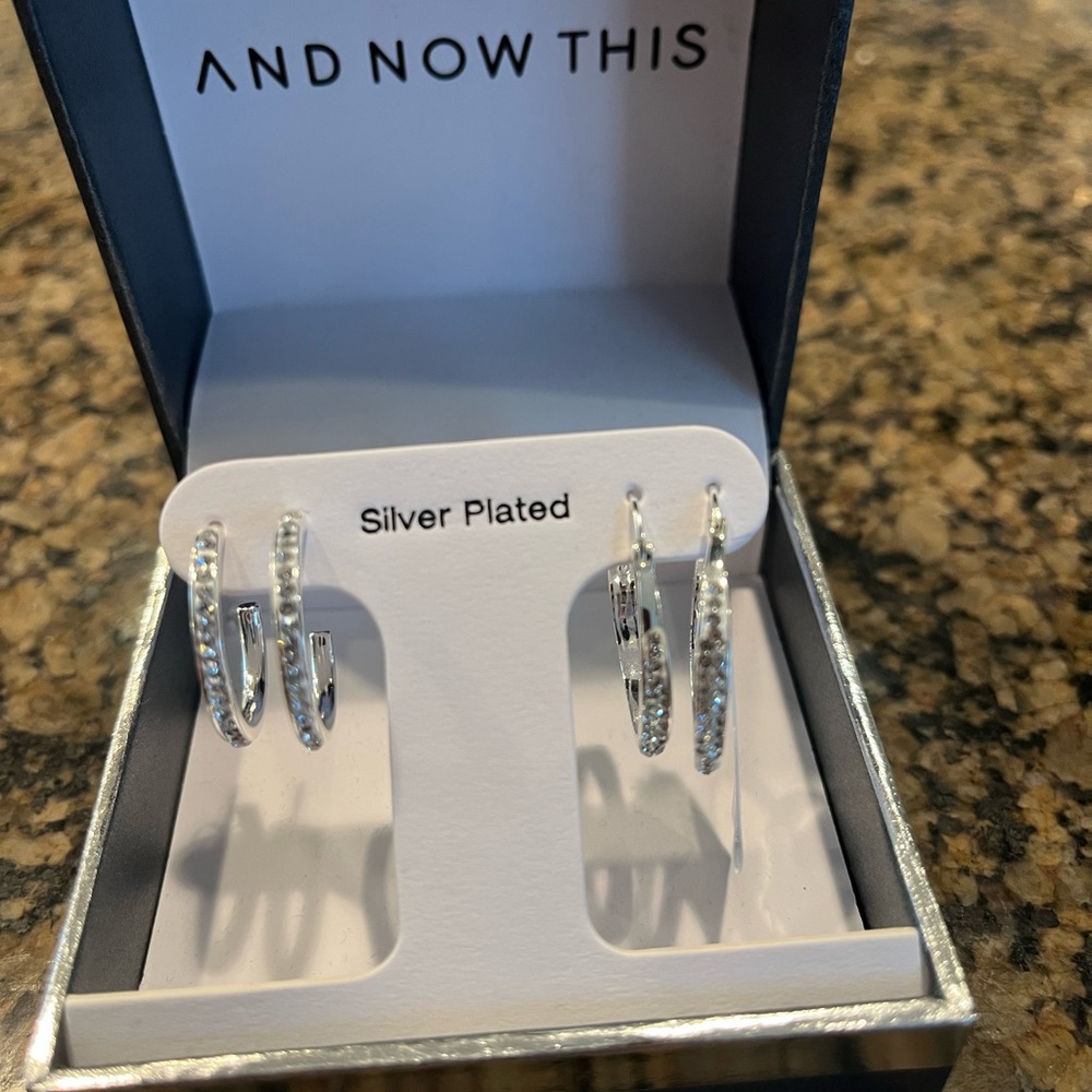 Silver Plated Hoop Earrings